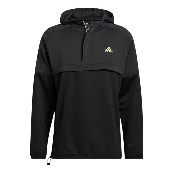 Куртка Men's adidas Sport Anorak Logo Printing Zipper Pullover Hooded Jacket Black, черный