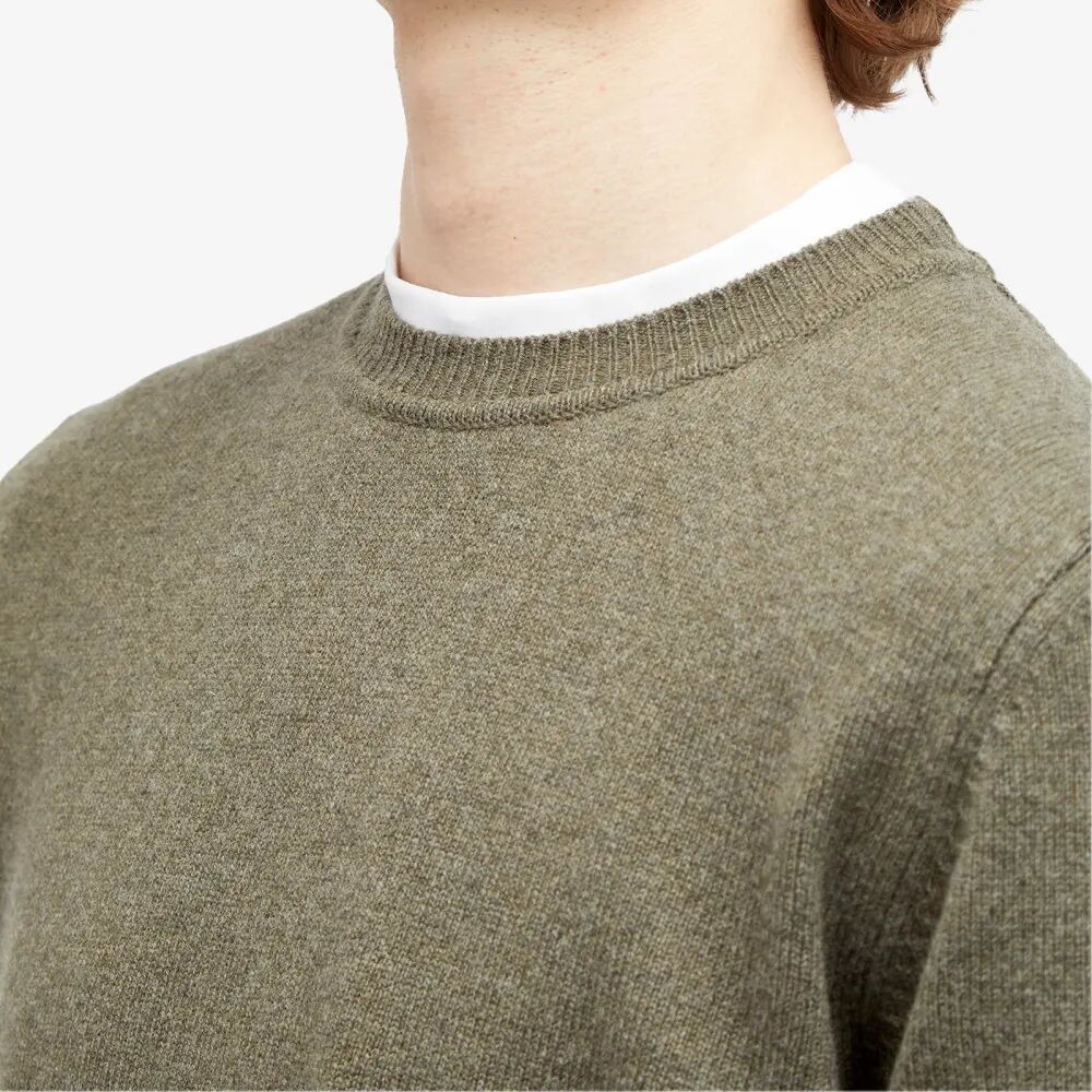Norse Projects Sigfred Lambswool Crew Knit, зеленый кардиган norse projects adam lambswool черный
