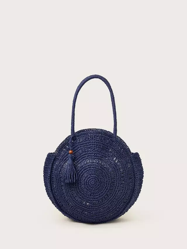 

Сумка Monsoon Round Raffia Beach, темно-синий