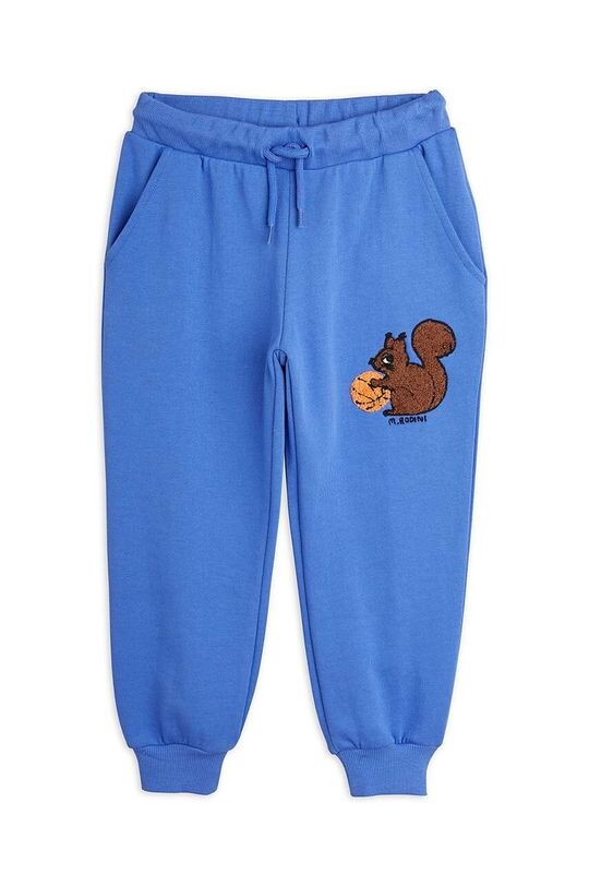 

Mini Rodini Детские хлопковые спортивные штаны Белочки, синий