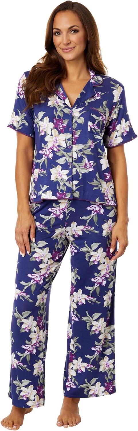 

Укороченная пижама с короткими рукавами Tommy Bahama, цвет Navy Floral