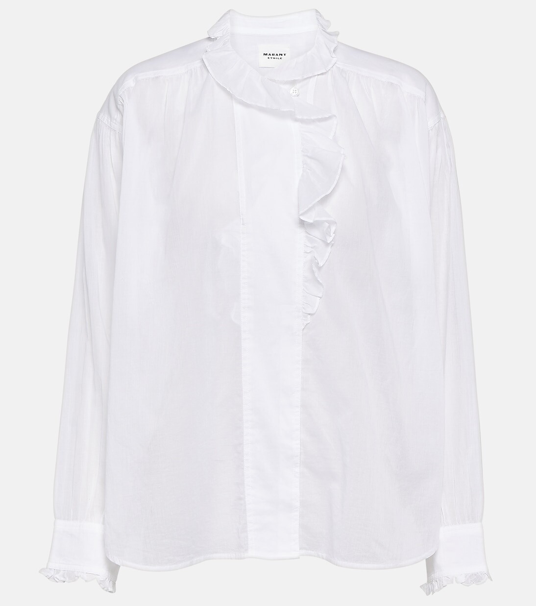 

Хлопковая блузка pamias с оборками Marant Etoile, белый