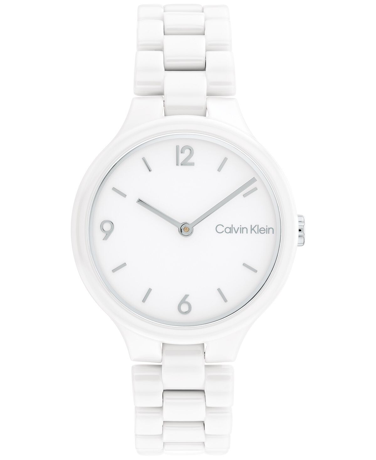 

Белые керамические часы-браслет 32 мм Calvin Klein, белый