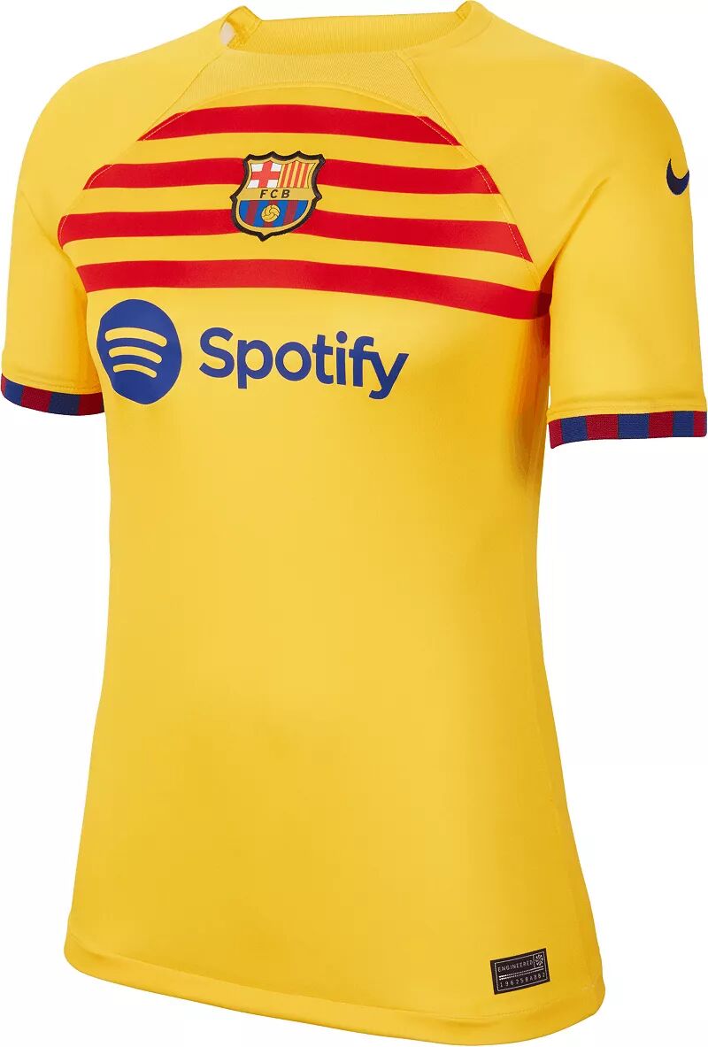 Женская футболка Nike FC <b>Barcelona</b> &apos;22 Senyara Fourth Replica - фото 2...