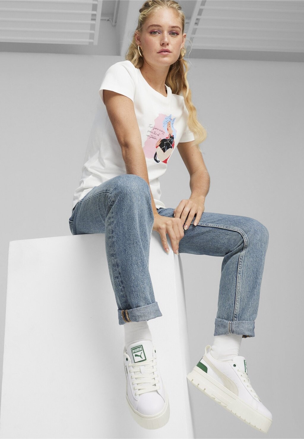 

Кроссовки низкие MAYZE Puma, цвет white vine