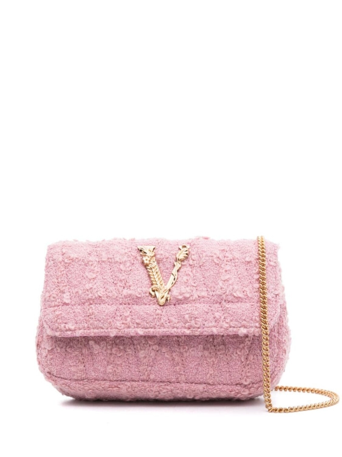 

Versace стеганая сумка через плечо Virtus, розовый