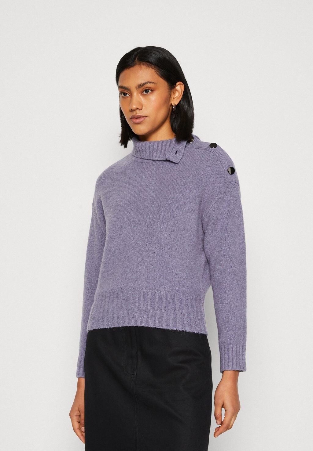 

Свитшот Samsøe Samsøe MANDIE MOCK NECK, цвет blue granite