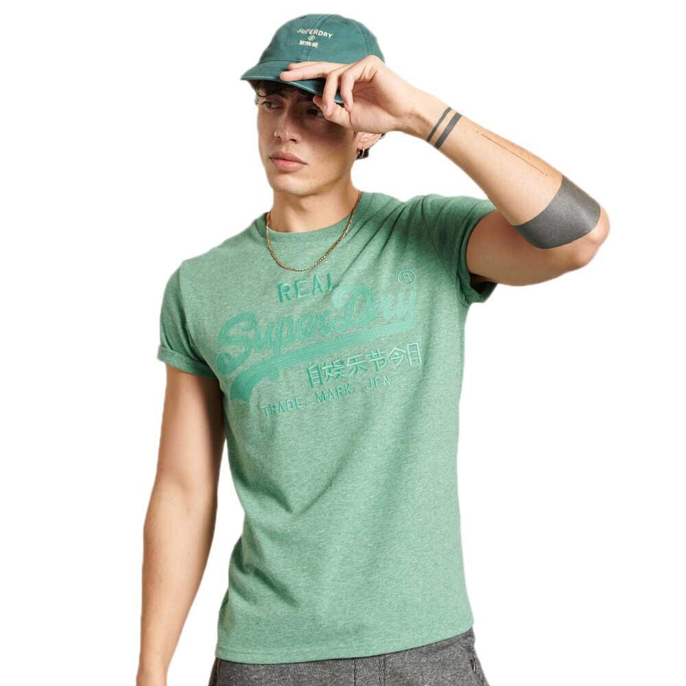 

Футболка с коротким рукавом Superdry Vintage Logo Tonal Embroidered, зеленый