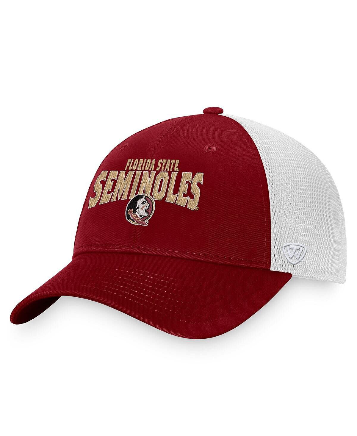 

Мужская гранатовая кепка Snapback со штатом Флорида Seminoles Breakout Trucker Snapback Top of the World