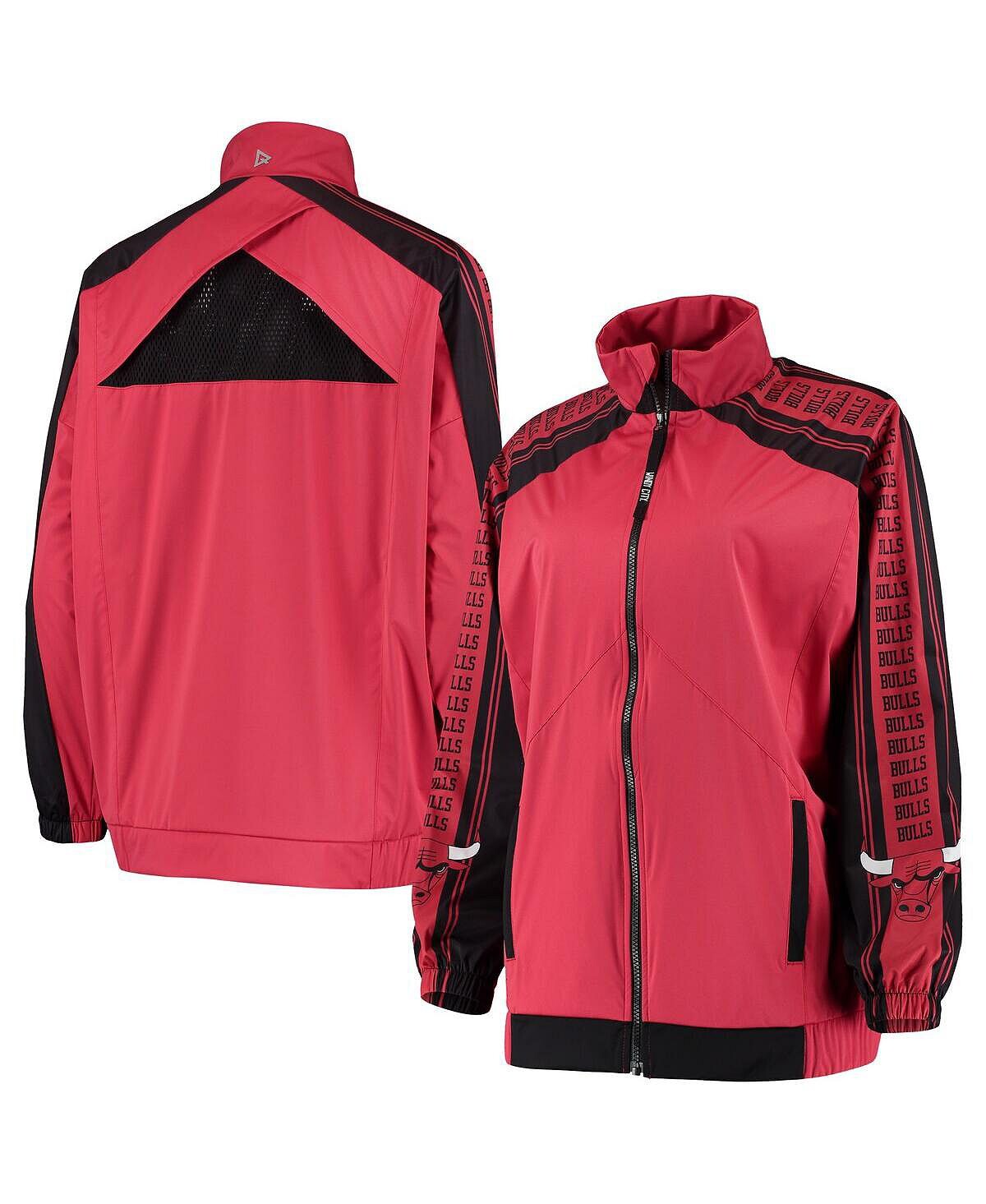 

Женская ветровка с молнией во всю длину Red Chicago Bulls Throwback Team Qore, красный