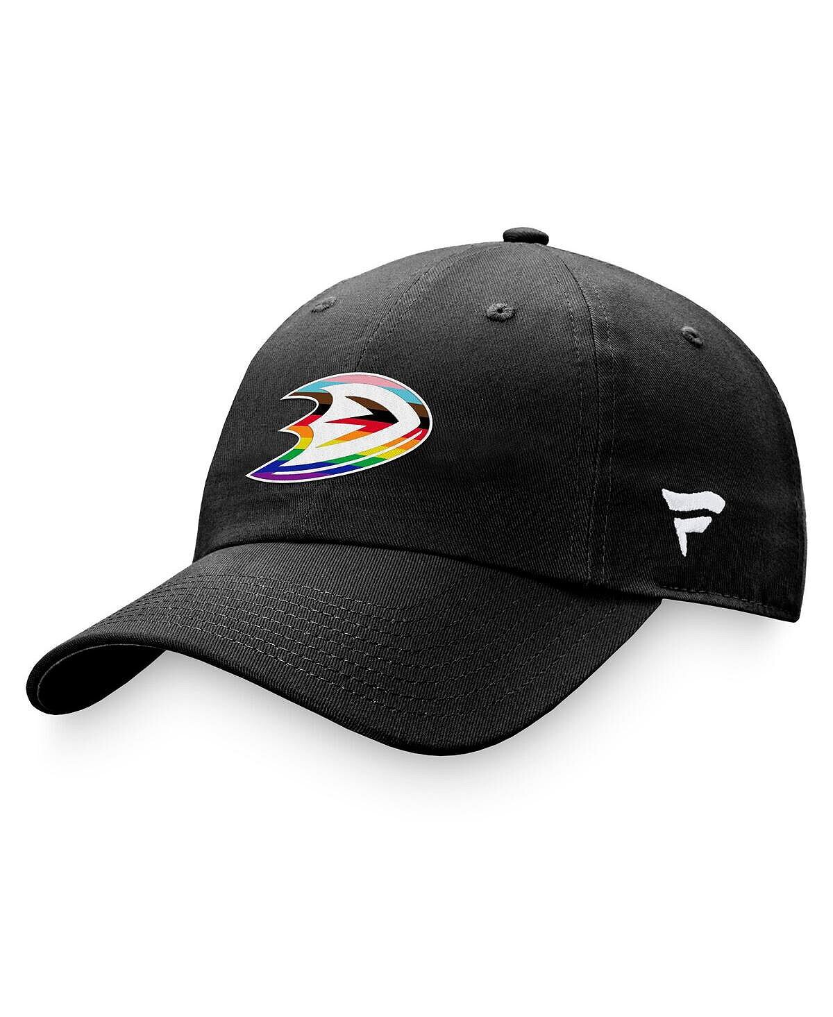 

Мужская черная регулируемая кепка с логотипом команды Anaheim Ducks Pride Fanatics