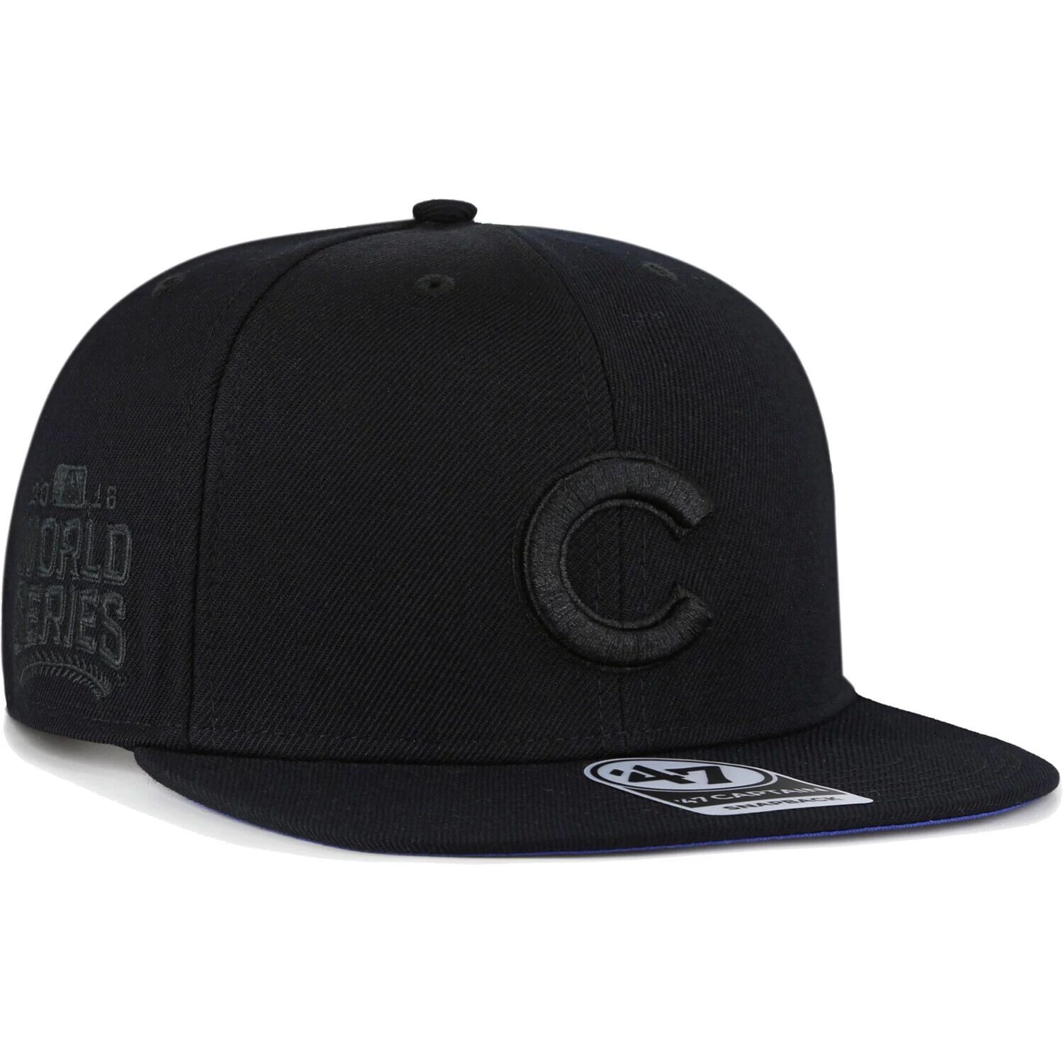 

Мужская кепка Chicago Cubs '47 Black on Black Sure Shot Captain Snapback