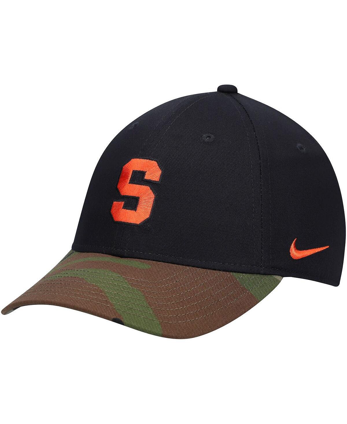цена Мужская регулируемая шляпа в стиле милитари Legacy91 черного цвета с камуфляжным оранжевым сиракузским окрасом Nike