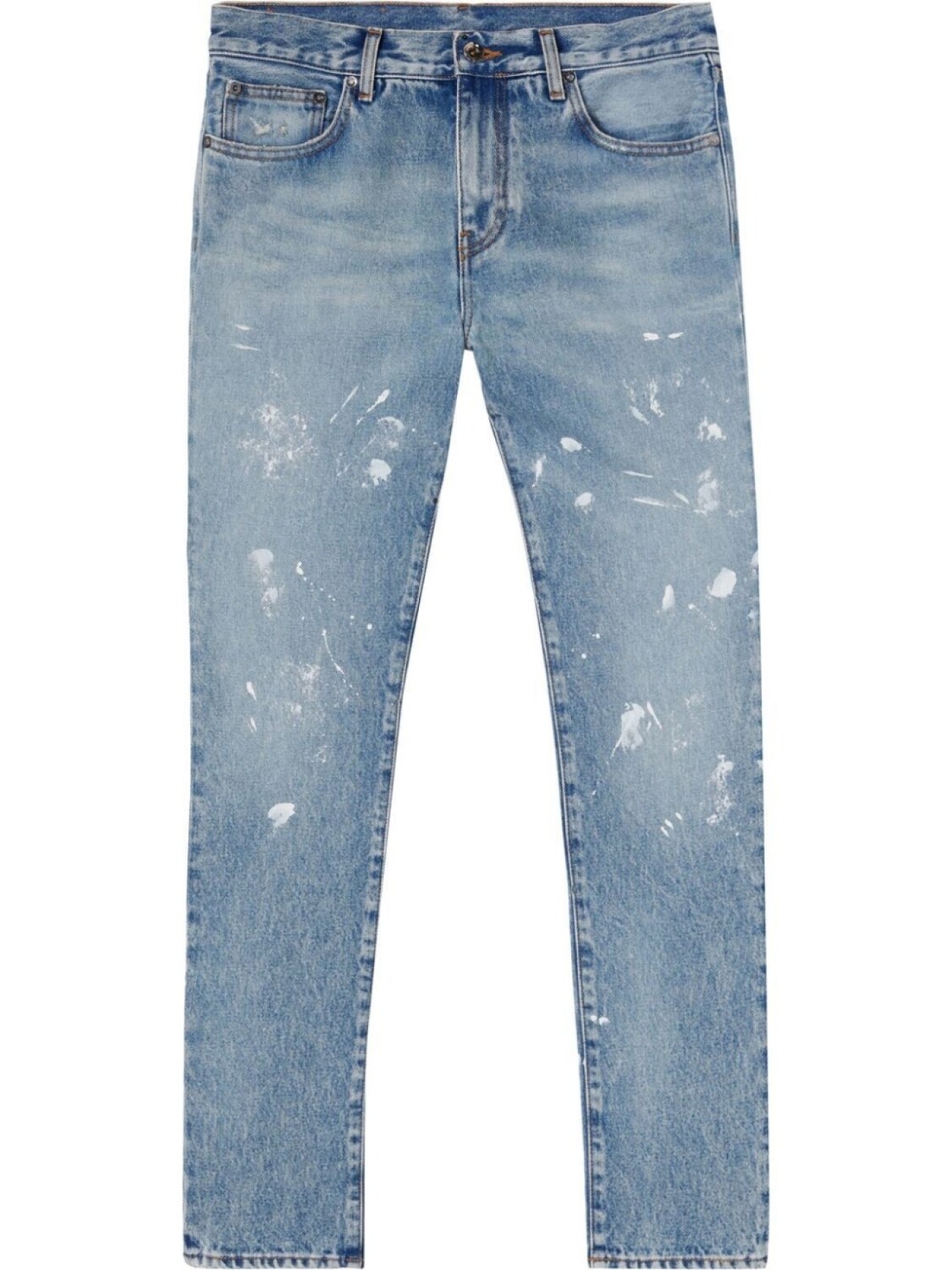 

Off-White джинсы скинни с принтом Diag Outline, синий