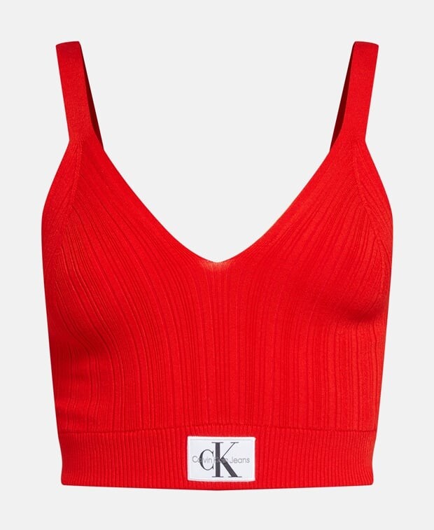

Укороченный топ Calvin Klein, красный