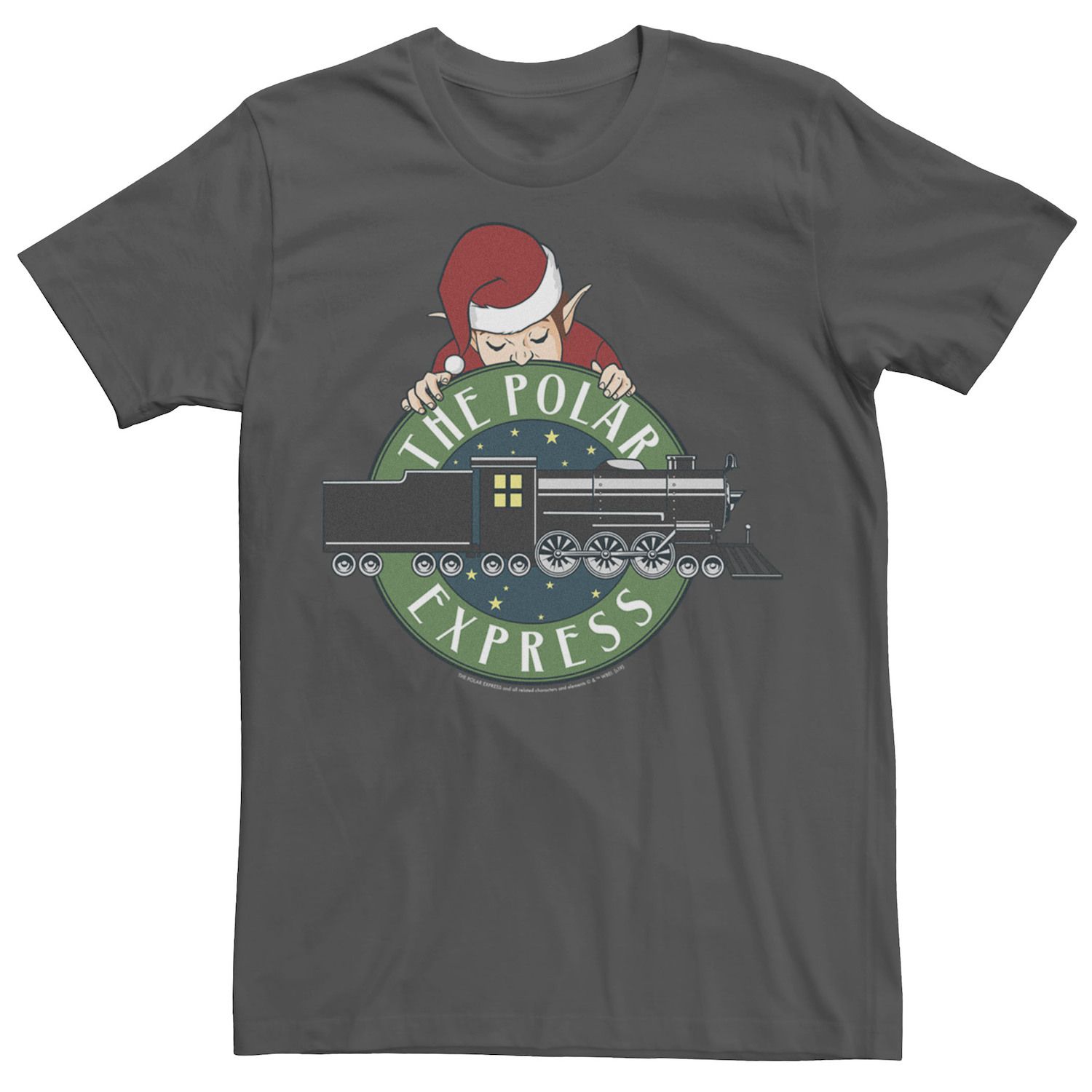 мужская футболка polar express santas sleigh licensed character Мужская футболка с логотипом The Polar Express Elf Train Licensed Character