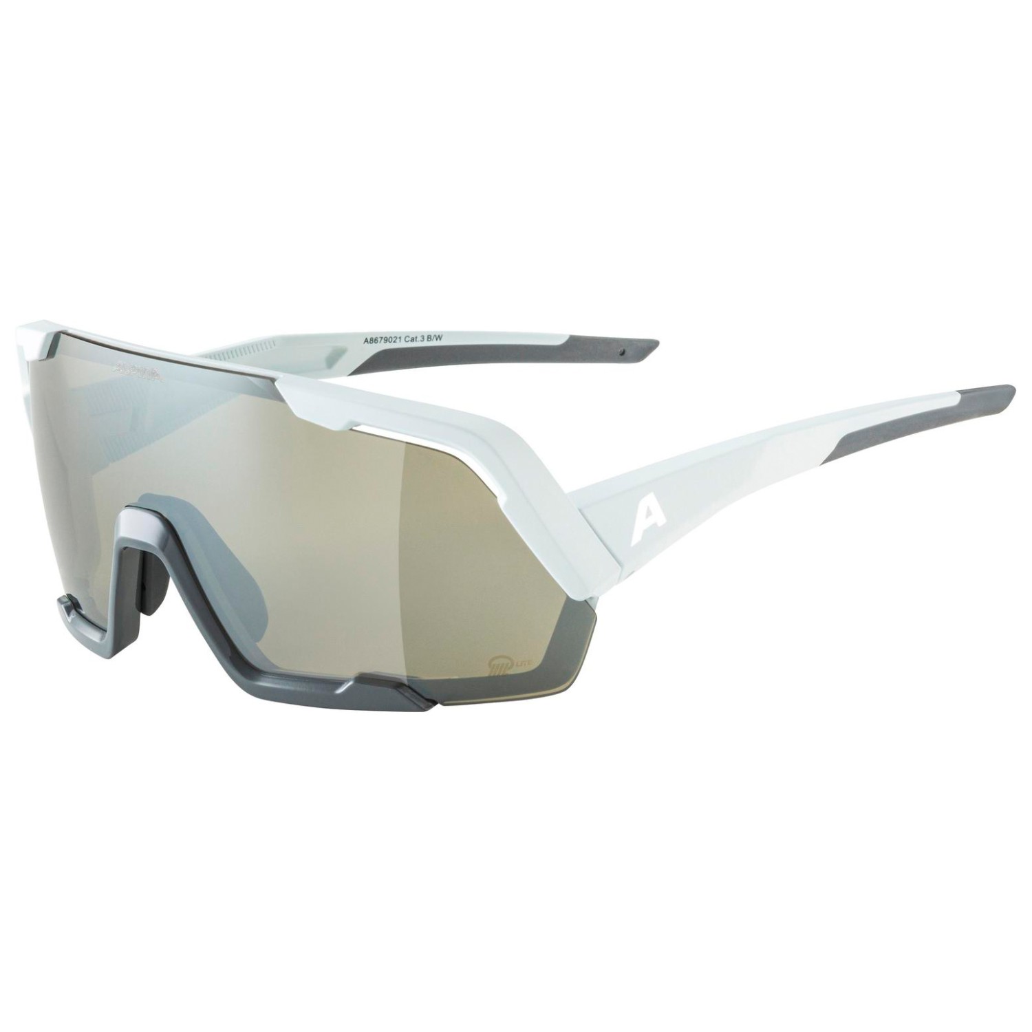 Велосипедные очки Alpina Rocket Q Lite Mirror Cat 3, цвет Smoke/Grey Matt