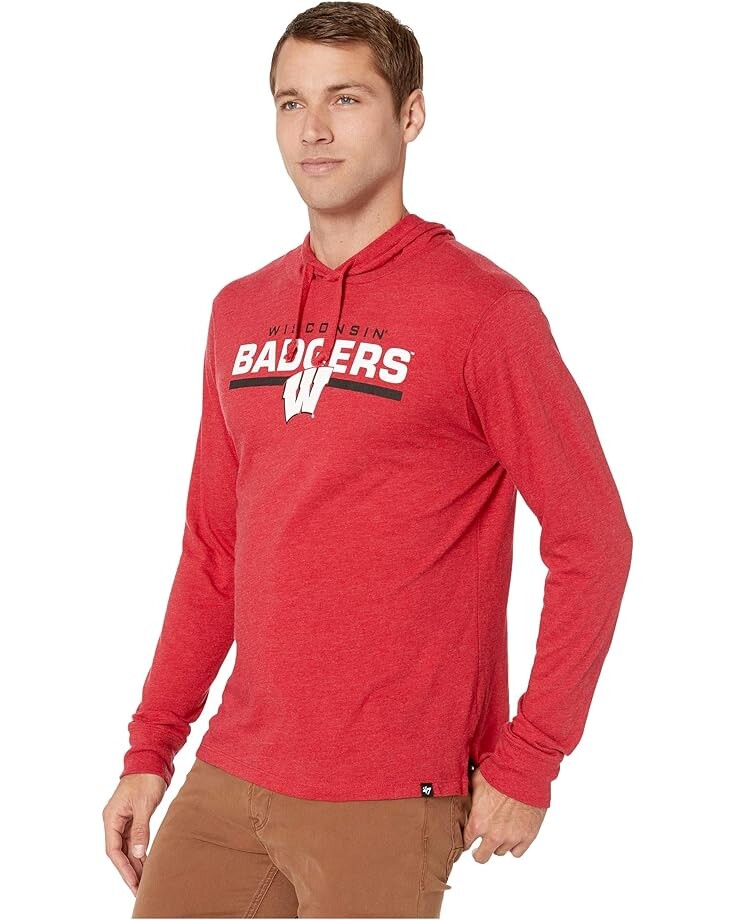 

Худи '47 College Wisconsin Badgers End Line Club Hoodie, красный