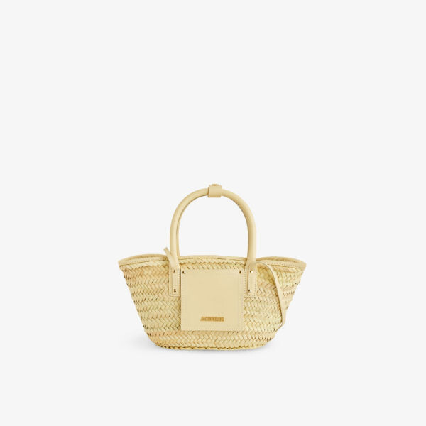 

Сумка-тоут le petit panier из рафии Jacquemus, белый
