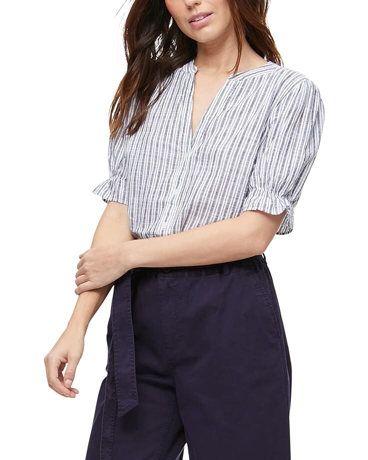 

Топ Michael Stars Alessa Button-Down Top, цвет Admiral Stripe