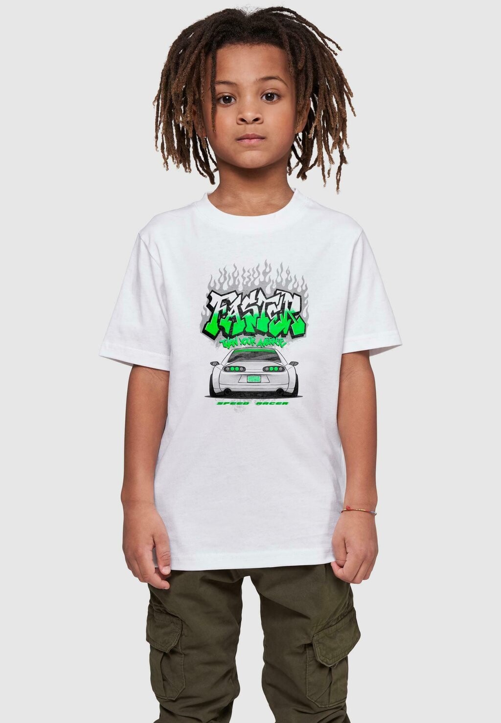 Футболка с принтом FASTER THAN YOUR AVERAGE Mister Tee, цвет white