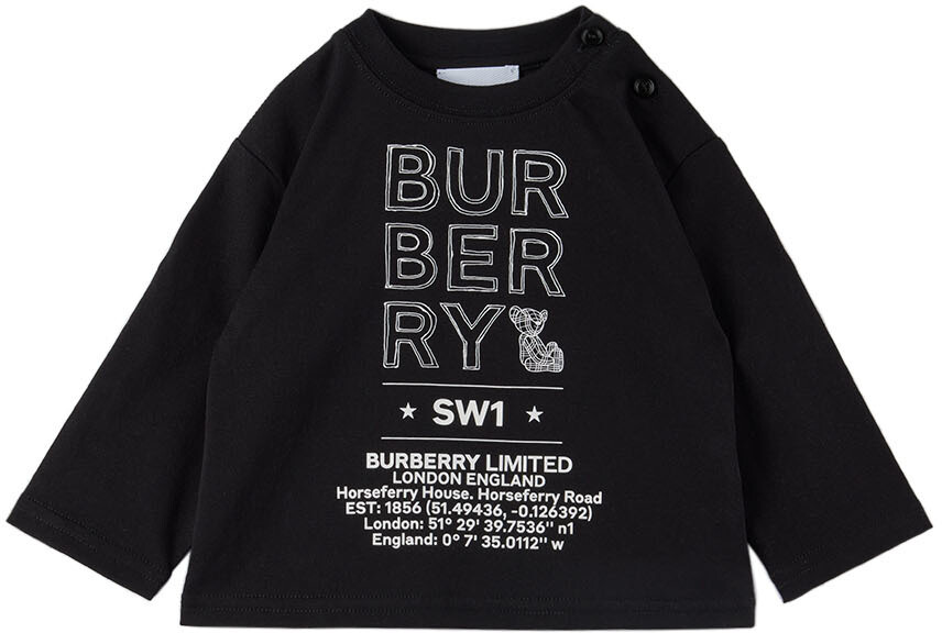 

Черная футболка с логотипом Baby Black Черная Burberry