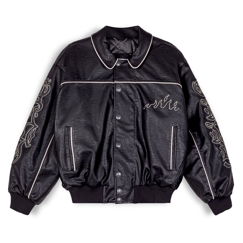 цена Куртка Grimey Fire Route Pu Leather, черный