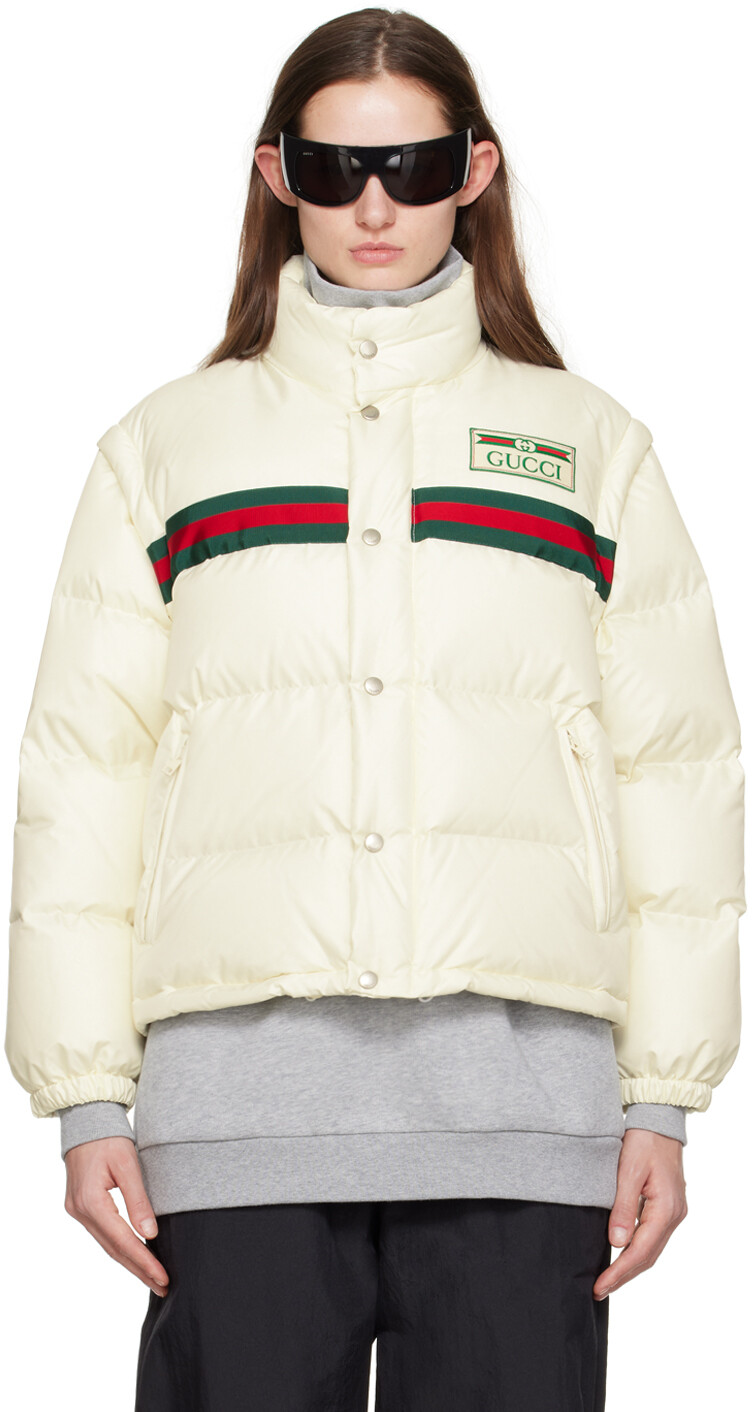 

Пуховик-трансформер Off-White Web Gucci
