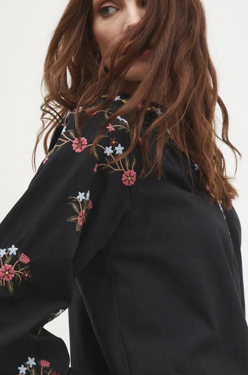 

Хлопковая блузка Answear Lab, черный