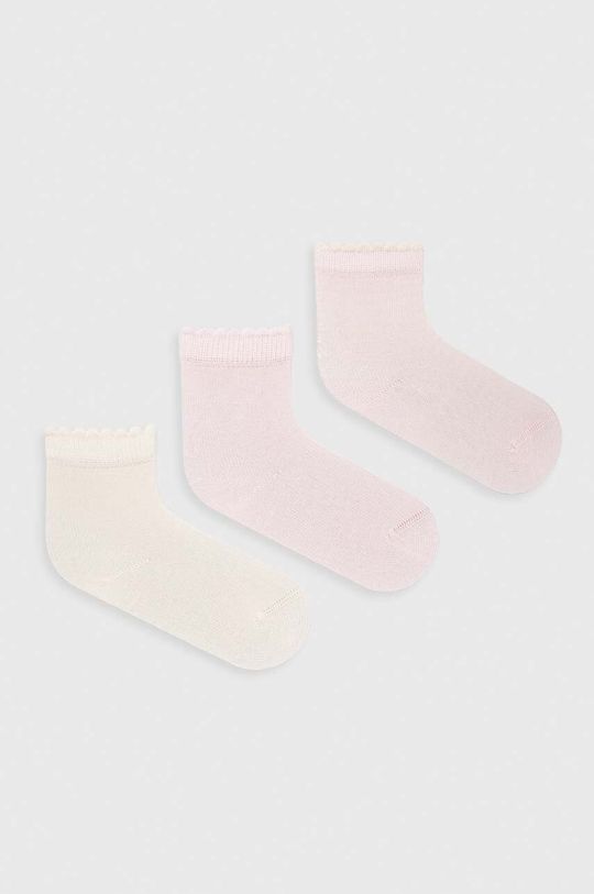 цена 3 пары детских носков United Colors of Benetton, розовый