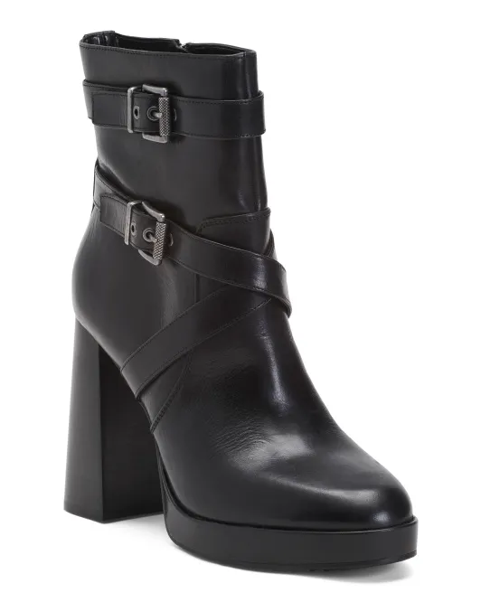 

Кожаные ботильоны на платформе Coliana Vince Camuto, черный