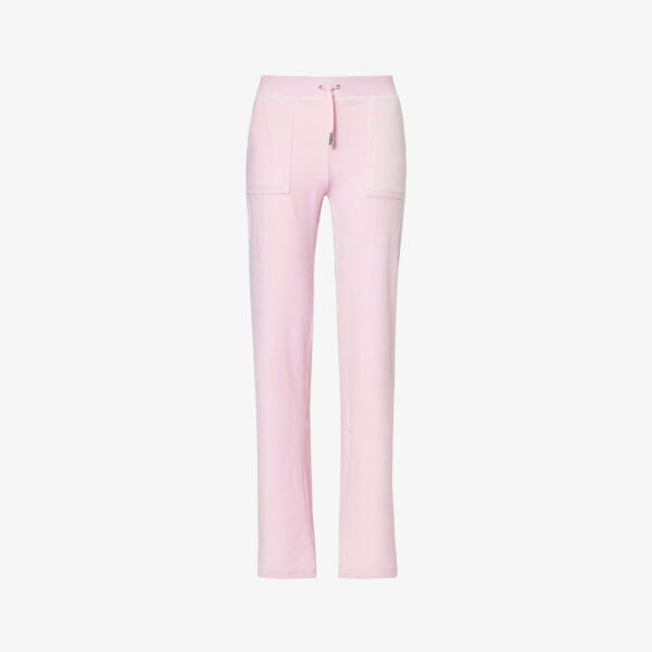 

Велюровые брюки прямого кроя со средней посадкой Del Ray Juicy Couture, красный