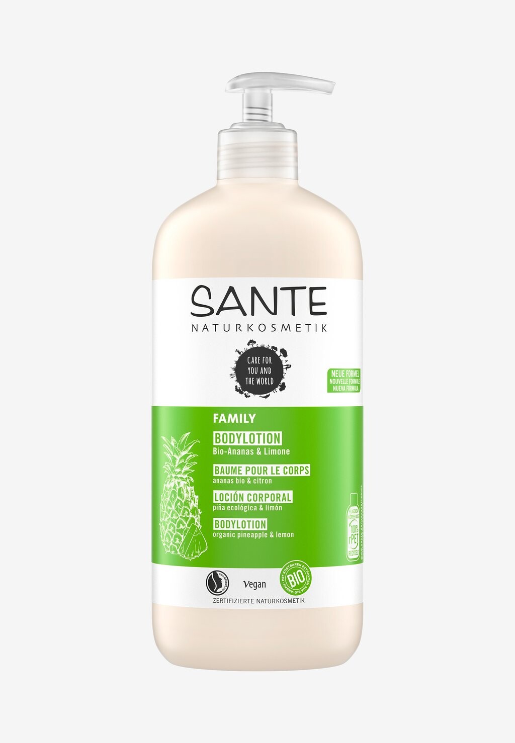 

Увлажняющий Family Bodylotion Органический Ананас И Лимон Sante