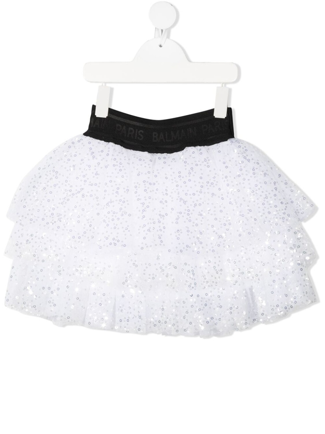 

Balmain Kids пышная юбка с пайетками, белый