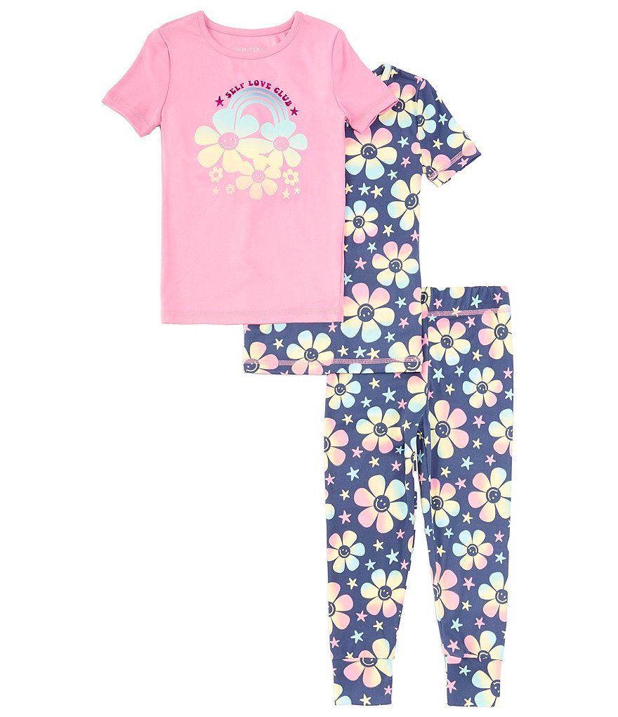 Пижамный комплект из трех предметов Komar Kids для маленьких и больших девочек 4–12 лет, мультиколор