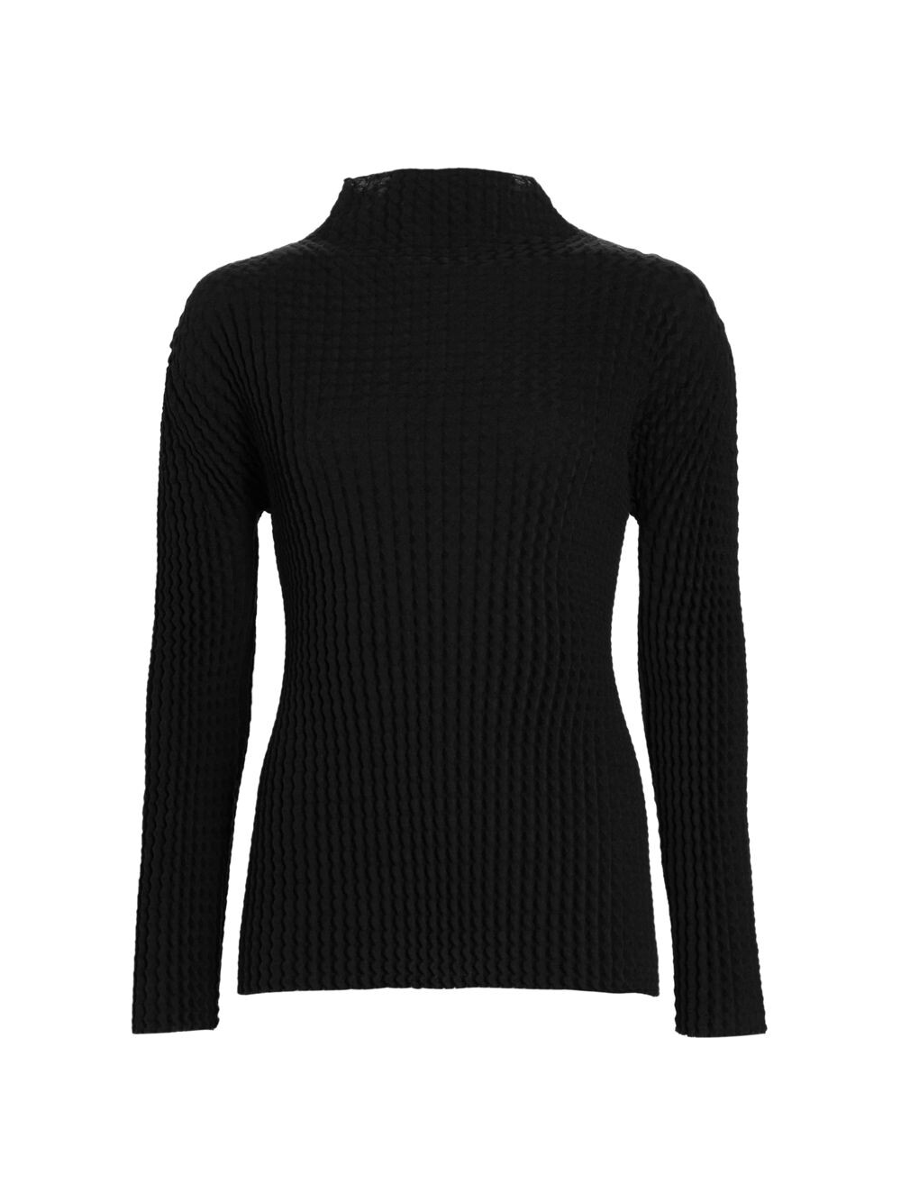 

Губчатый топ с длинными рукавами Issey Miyake, черный