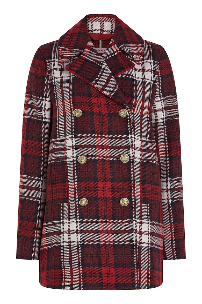 

Двубортное пальто в клетку Tommy Hilfiger, белый