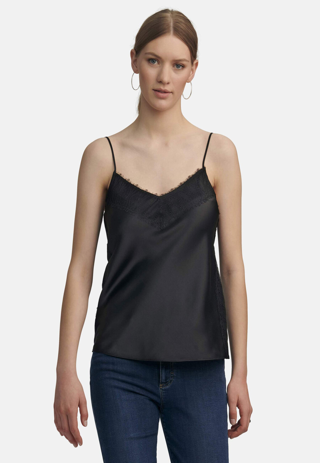 

Топ PETER HAHN Spitzen Silk, черный