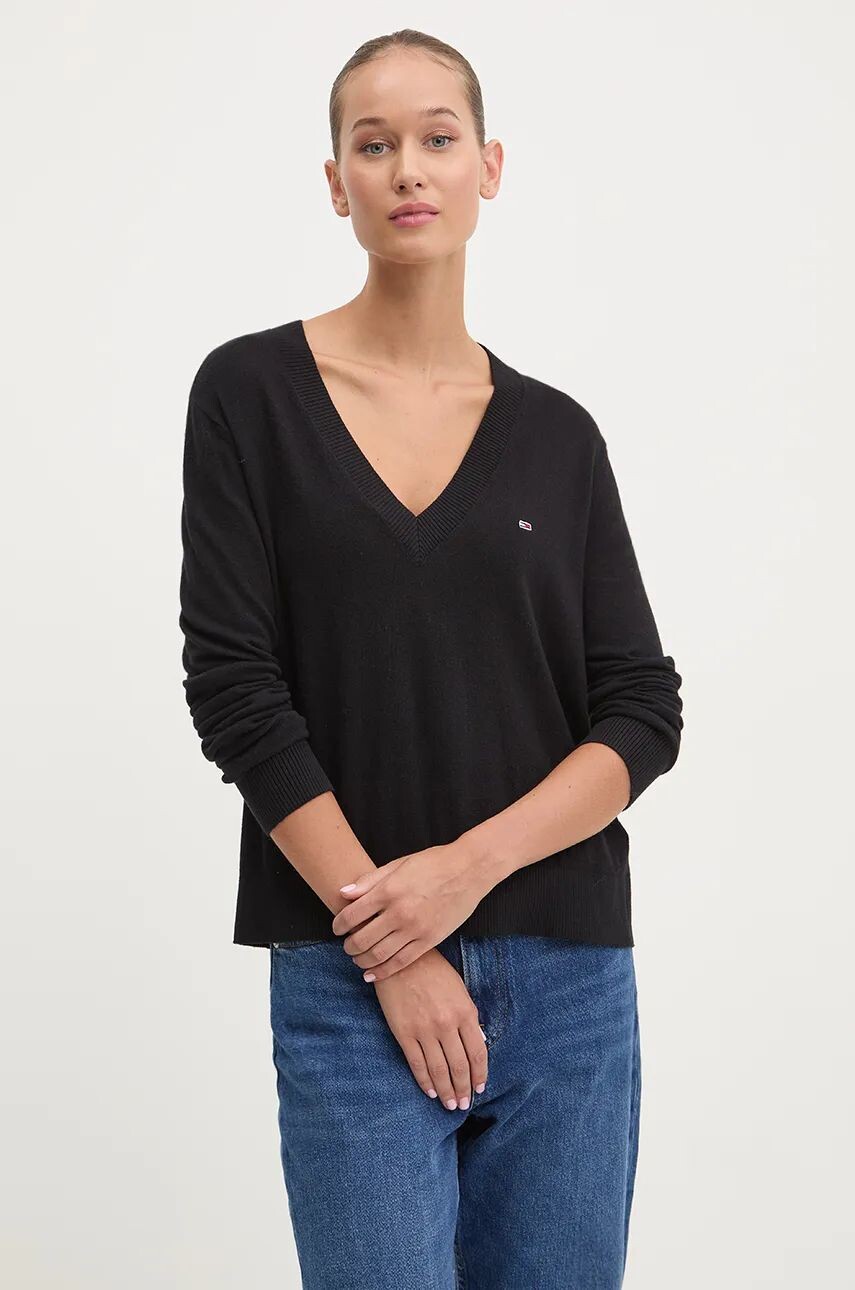 

Свитер Томми Джинс Tommy Jeans, черный