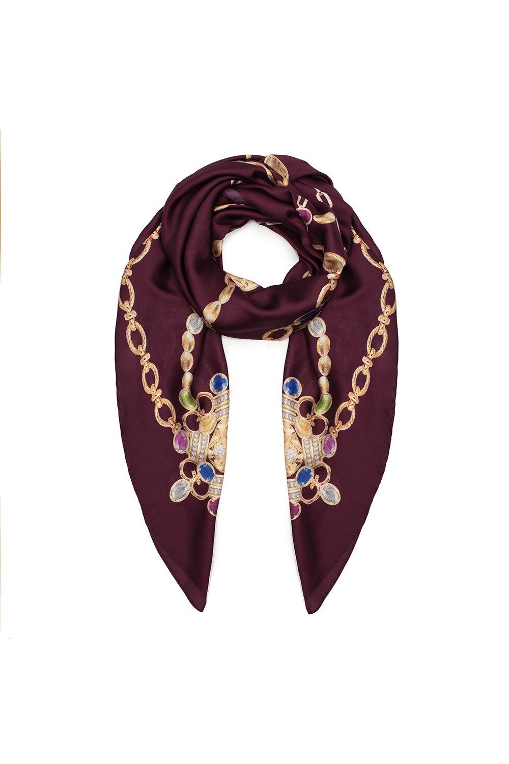

Большой квадратный шарф Wine 'Heavenly' Bibi Bijoux, фиолетовый
