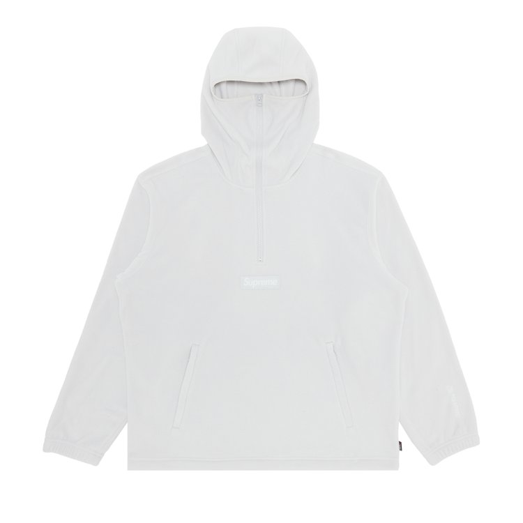 Толстовка Supreme Polartec Facemask Half Zip Hooded 'Light Grey', серый