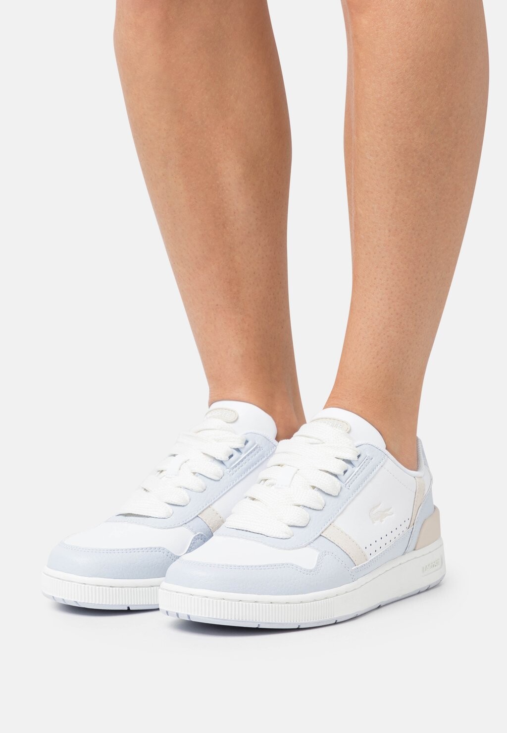

Кроссовки Lacoste T-Clip, белый / светло-бирюзовый