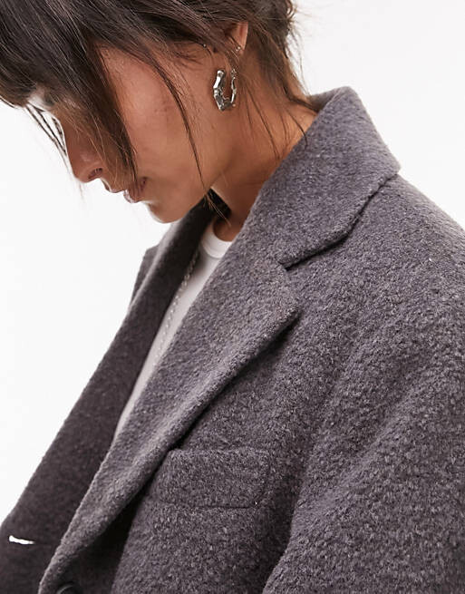 

Темно-серый блейзер Topshop