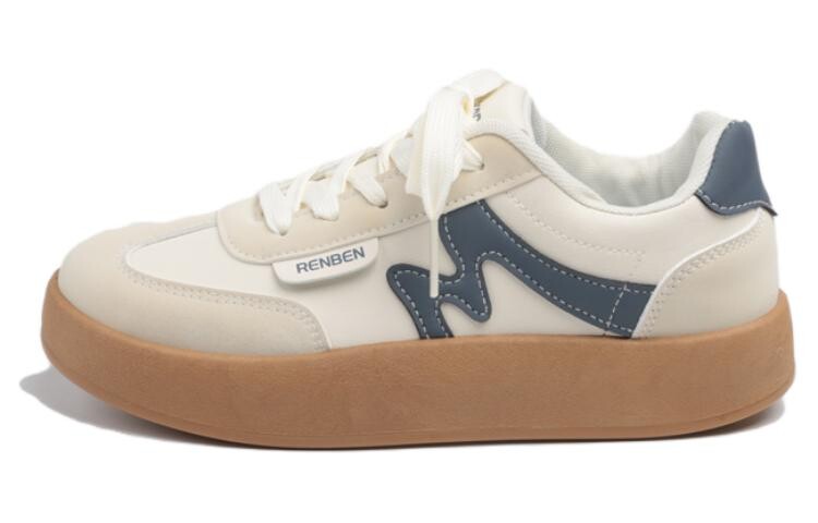 

Кроссовки RENBEN Skateboarding Shoes Women's Low-top, бежевый/синий