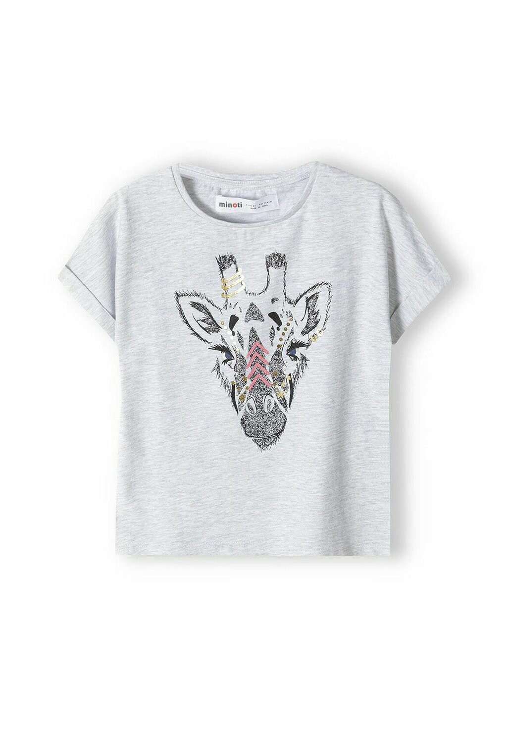 

Футболка с принтом Turn Up Short Sleeve MINOTI, цвет mottled grey