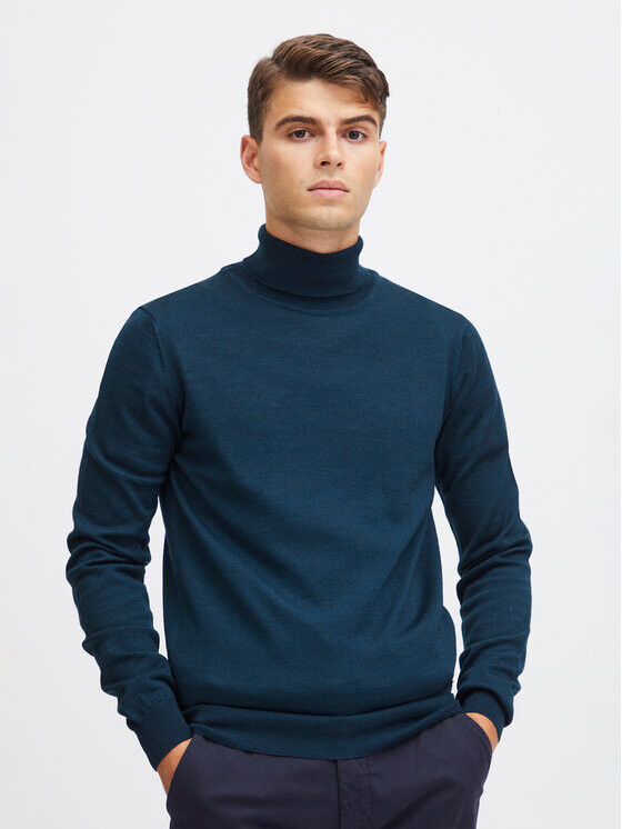 

Свитер с высоким воротником обычного кроя Casual Friday, синий