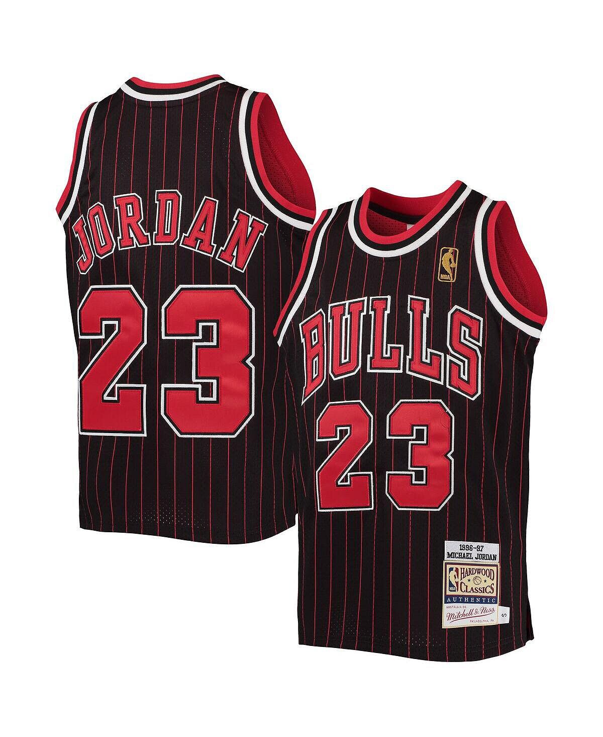 

Аутентичное джерси Big Boys Michael Jordan Black, Red Chicago Bulls 1996-97 гг. Mitchell & Ness