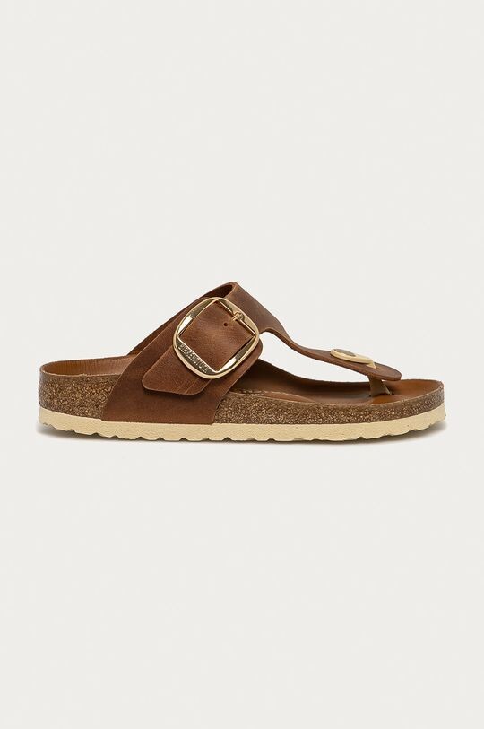 

Кожаные шлепанцы Gizeh с большой пряжкой Birkenstock, коричневый