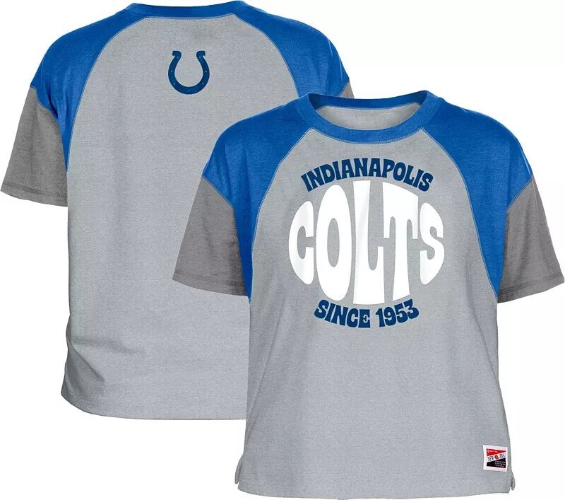 

Женская серая футболка New Era Indianapolis Colts Color Block