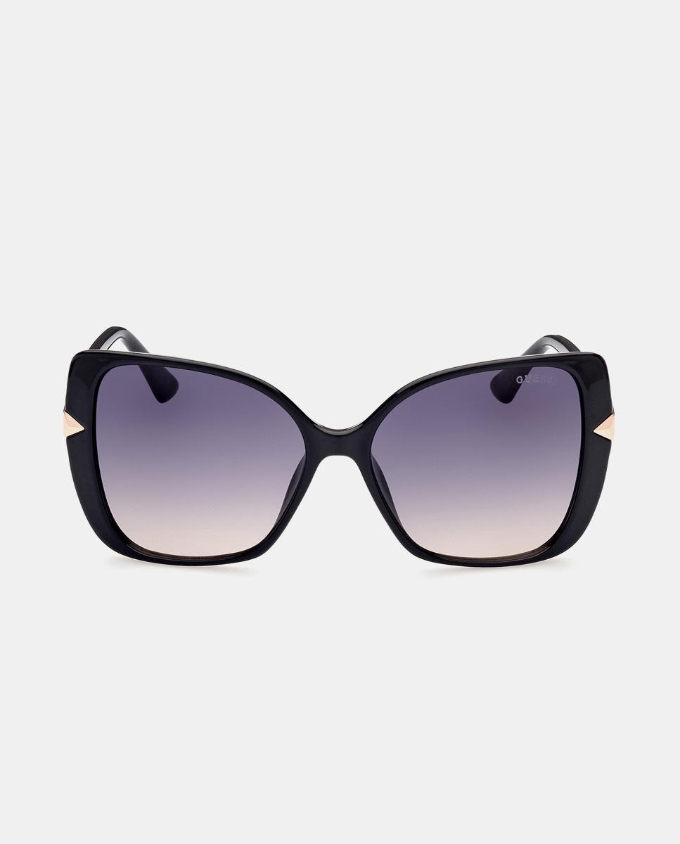 Черные солнцезащитные очки-бабочки Guess, черный солнцезащитные очки guess gu7820 20b
